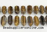 CNG8918 10*25mm - 15*30mm faceted nuggets yellow tiger eye beads