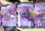 CNG8970 15 inches 30*45mm - 35*55mm freeform druzy amethyst beads