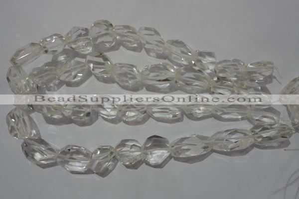 CNG901 15.5 inches 13*15mm – 14*22mm faceted nuggets white crystal beads