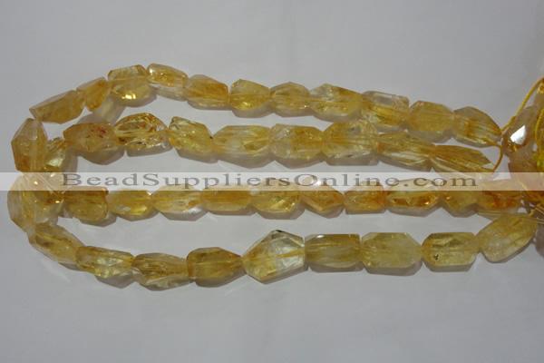 CNG902 15.5 inches 13*18mm – 15*25mm faceted nuggets citrine beads