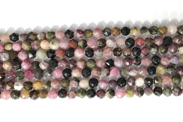 CNG9056 15.5 inches 6mm faceted nuggets tourmaline gemstone beads