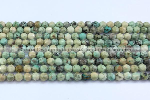 CNG9104 15 inches 4mm faceted nuggets chrysocolla beads