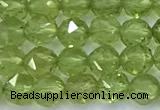 CNG9106 15 inches 4mm faceted nuggets olive quartz beads