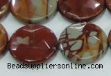 CNJ01 15.5 inches 25mm faceted coin natural noreena jasper beads