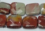 CNJ16 15.5 inches 20*20mm faceted square natural noreena jasper beads