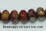 CNJ24 15.5 inches 10*16mm faceted rondelle natural noreena jasper beads