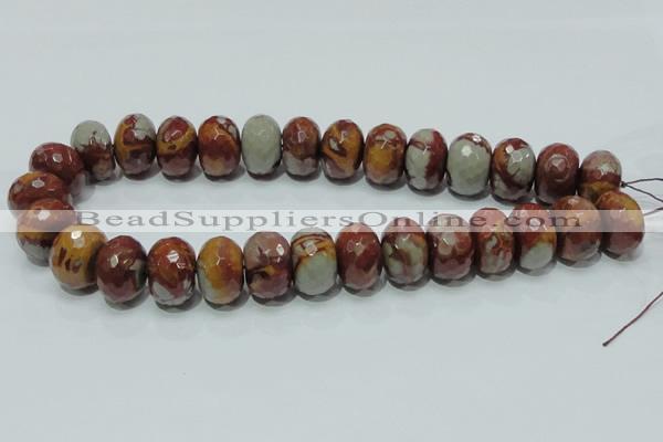 CNJ26 15.5 inches 14*20mm faceted rondelle natural noreena jasper beads