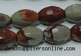 CNJ29 15.5 inches 13*18mm faceted rice natural noreena jasper beads