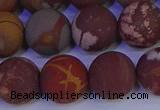 CNJ305 15.5 inches 14mm round matte noreena jasper beads wholesale