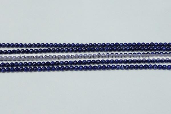 CNL1251 15.5 inches 4mm round natural lapis lazuli beads