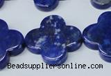 CNL1284 15.5 inches 25mm flower natural lapis lazuli beads