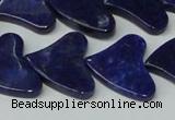 CNL1290 15.5 inches 21*22mm heart natural lapis lazuli beads