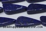 CNL1298 15.5 inches 12*28mm triangle natural lapis lazuli beads