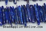 CNL1314 15.5 inches 3*25mm - 4*35mm wand natural lapis lazuli beads