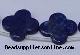 CNL1317 Top drilled 24mm flower natural lapis lazuli beads