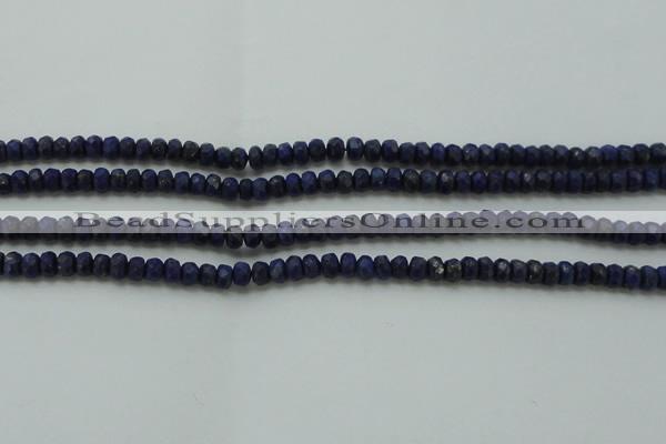 CNL1400 15.5 inches 2.5*4mm faceted rondelle lapis lazuli beads