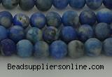 CNL1651 15.5 inches 6mm round matte lapis lazuli beads wholesale