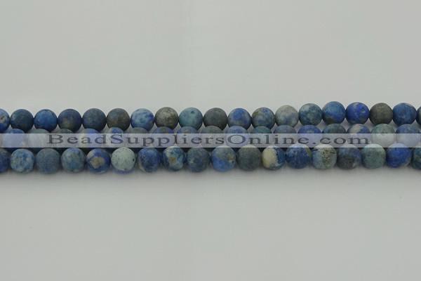 CNL1652 15.5 inches 8mm round matte lapis lazuli beads wholesale