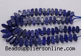 CNL1661 15.5 inches 8*25mm - 10*35mm sticks lapis lazuli beads