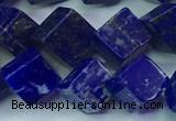 CNL1671 15.5 inches 9*9mm cube lapis lazuli gemstone beads