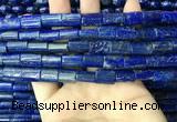 CNL1681 15.5 inches 10*13mm - 10*15mm flat tube lapis lazuli beads