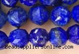 CNL1718 15.5 inches 6mm faceted nuggets lapis lazuli beads