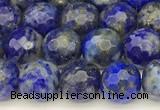 CNL1735 15 inches 6mm faceted round lapis lazuli beads