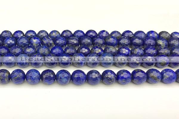 CNL1736 15 inches 8mm faceted round lapis lazuli beads