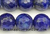 CNL1737 15 inches 10mm faceted round lapis lazuli beads