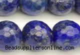 CNL1738 15 inches 12mm faceted round lapis lazuli beads