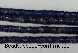 CNL432 15.5 inches 5*7mm bone natural lapis lazuli gemstone beads