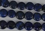 CNL451 15.5 inches 10mm flat round natural lapis lazuli beads