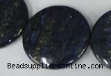 CNL459 15.5 inches 30mm flat round natural lapis lazuli beads