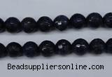 CNL602 15.5 inches 8mm faceted round natural lapis lazuli gemstone beads