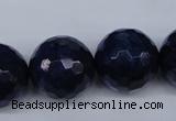 CNL608 15.5 inches 20mm faceted round natural lapis lazuli gemstone beads