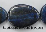 CNL655 15.5 inches 25*35mm flat teardrop natural lapis lazuli beads