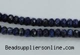 CNL871 15.5 inches 4*6mm faceted rondelle natural lapis lazuli beads