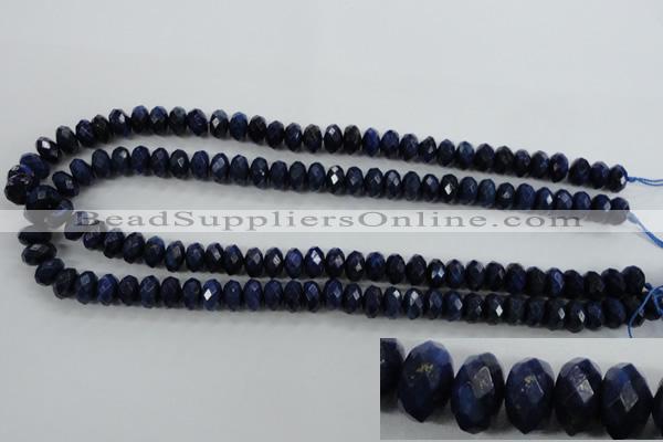 CNL873 15.5 inches 6*10mm faceted rondelle natural lapis lazuli beads