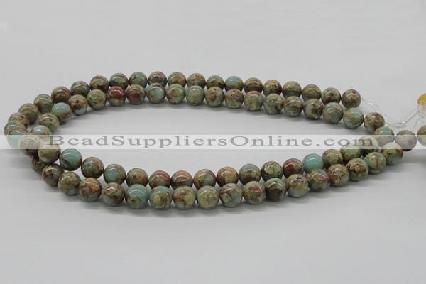 CNS02 16 inches 10mm round natural serpentine jasper beads wholesale