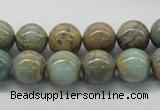 CNS03 16 inches 12mm round natural serpentine jasper beads wholesale