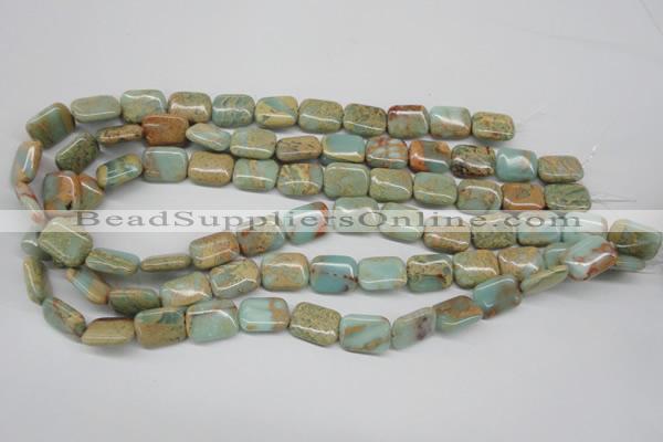 CNS146 15.5 inches 12*16mm rectangle natural serpentine jasper beads