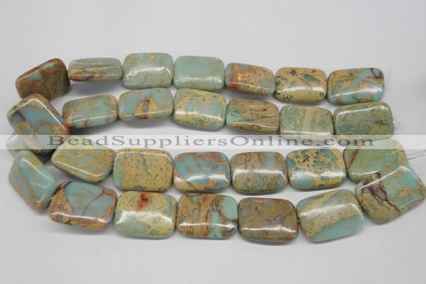 CNS151 15.5 inches 22*30mm rectangle natural serpentine jasper beads