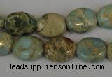 CNS188 15.5 inches 8*10mm oval natural serpentine jasper beads