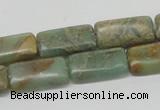 CNS19 16 inches 10*20mm rectangle natural serpentine jasper beads