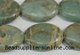 CNS242 15.5 inches 18*25mm oval natural serpentine jasper beads