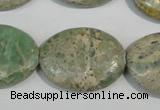 CNS244 15.5 inches 22*30mm oval natural serpentine jasper beads