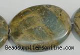 CNS245 15.5 inches 30*40mm oval natural serpentine jasper beads