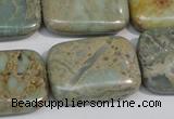 CNS257 15.5 inches 22*30mm rectangle natural serpentine jasper beads