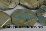 CNS263 15.5 inches 22*30mm octagonal natural serpentine jasper beads