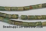 CNS274 15.5 inches 5*7mm tube natural serpentine jasper beads